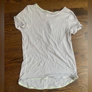 Ivivva Grey and White Short Sleeve Top